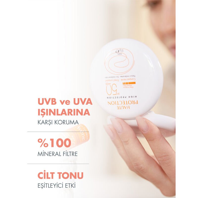 Avene SPF 50 Renkli Güneş Koruyucu Compact Krem Fondöten 10 gr-Sable