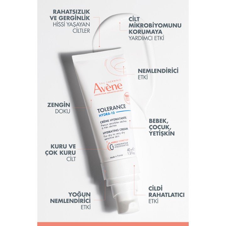 Avene Tolerance Hydra-10 Moisturizing Bakım Kremi 40 ml