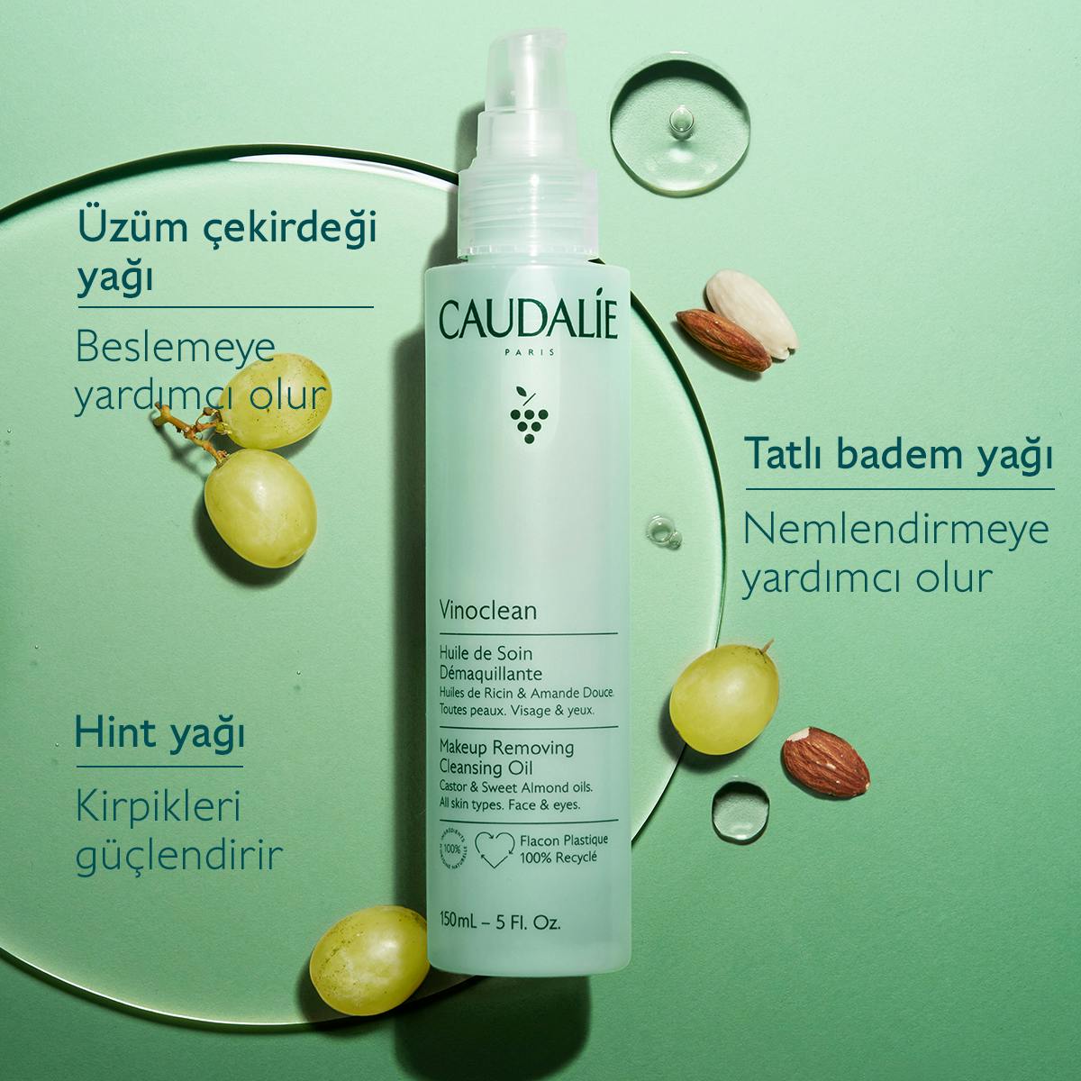 Caudalie Vinoclean Makyaj Temizleme Yağı 75ml