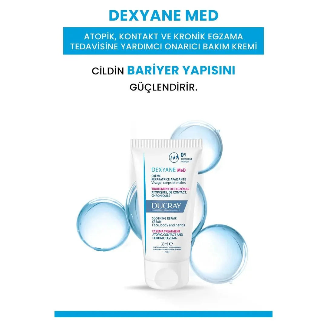 Ducray Dexyane MeD Atopik, Kontakt ve Kronik Egzama Tedavisine Yardımcı Onarıcı Bakım Kremi 30ml