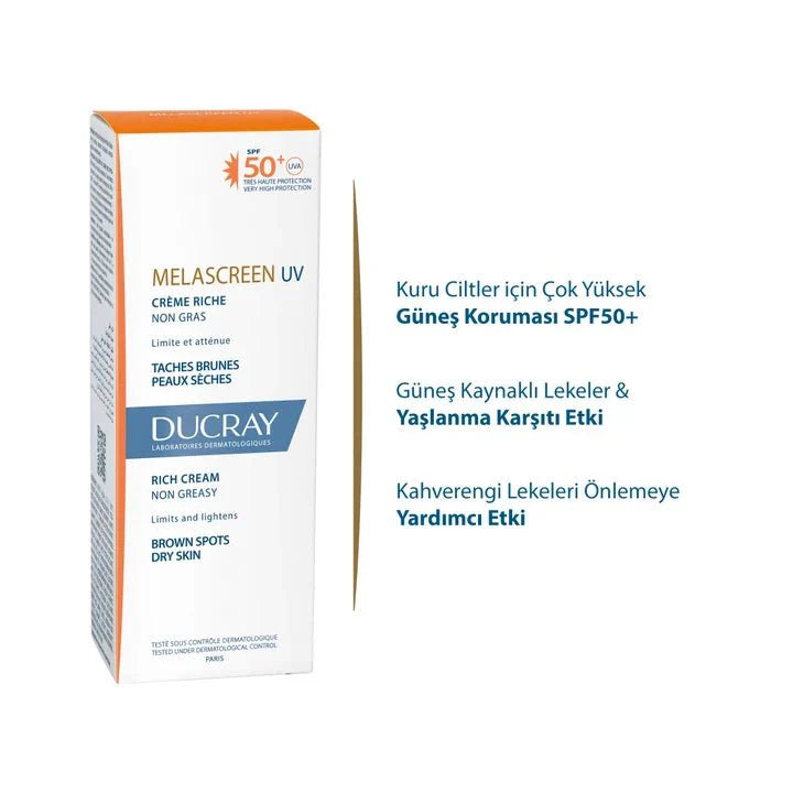 Ducray Melascreen Riche Leke Karşıtı Bakım Kremi SPF50+ 40 ml