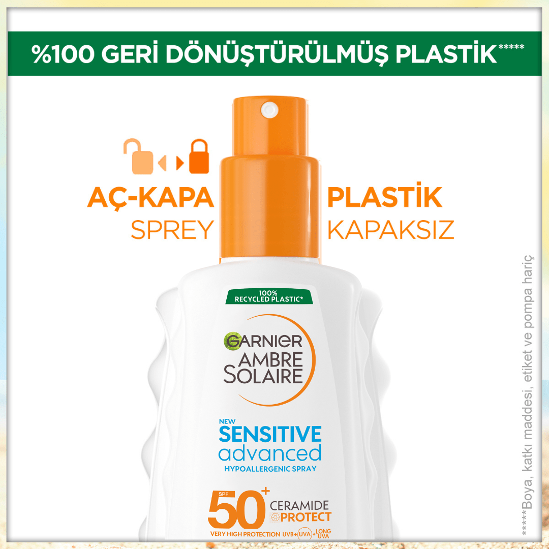 Garnier Ambre Solaire Sensitive Advanced Hipoalerjenik Güneş Koruyucu Sprey SPF50+ 150ML