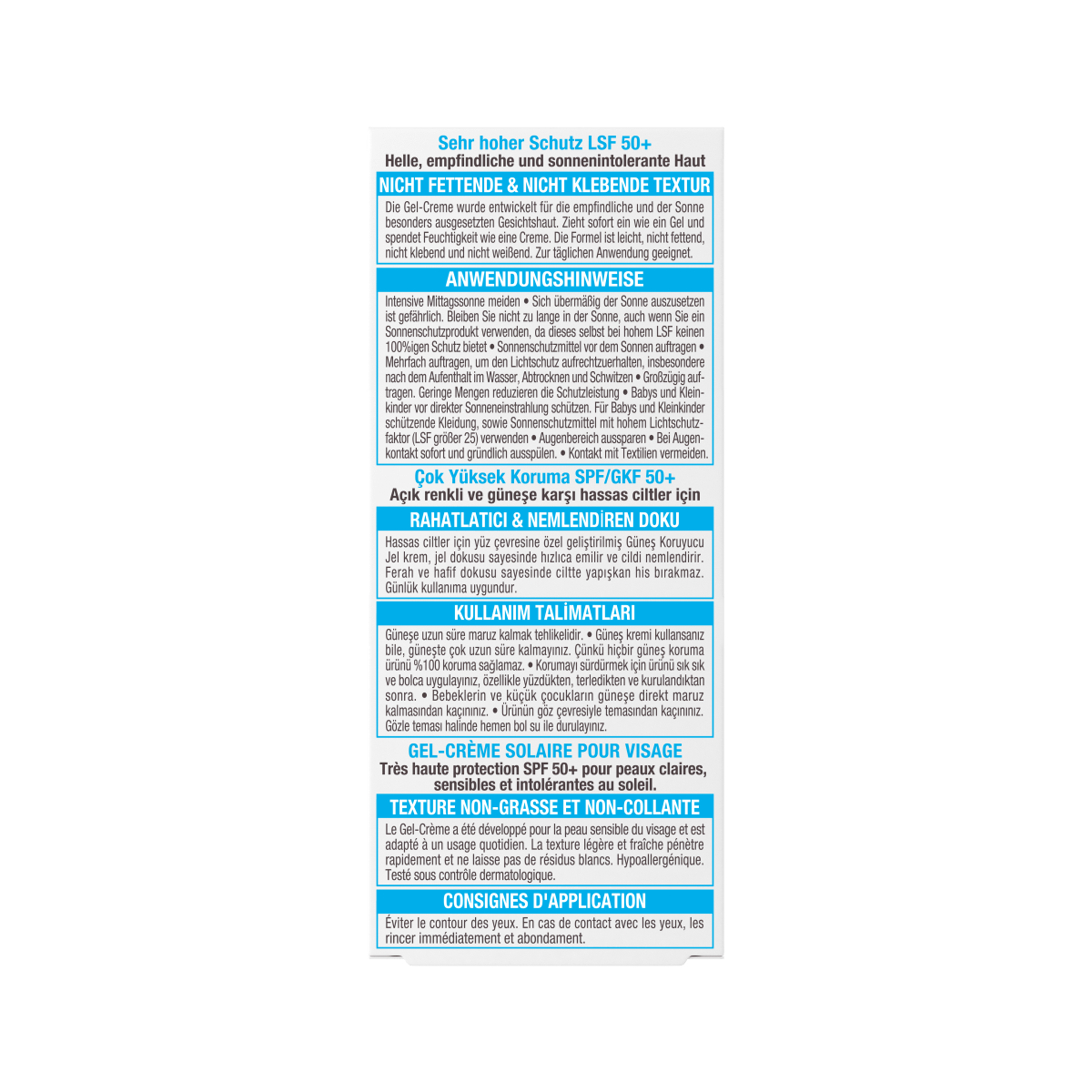 Garnier Ambre Solaire Sensitive Expert+ Güneşe Karşı Hassas Ciltler için SPF50+ Güneş Koruyucu Jel Krem 50ml