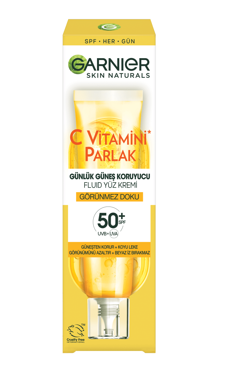 Garnier C Vitamini Parlak Günlük UV Korumalı Güneş Yüz Kremi Görünmez Doku SPF50+ 40ml