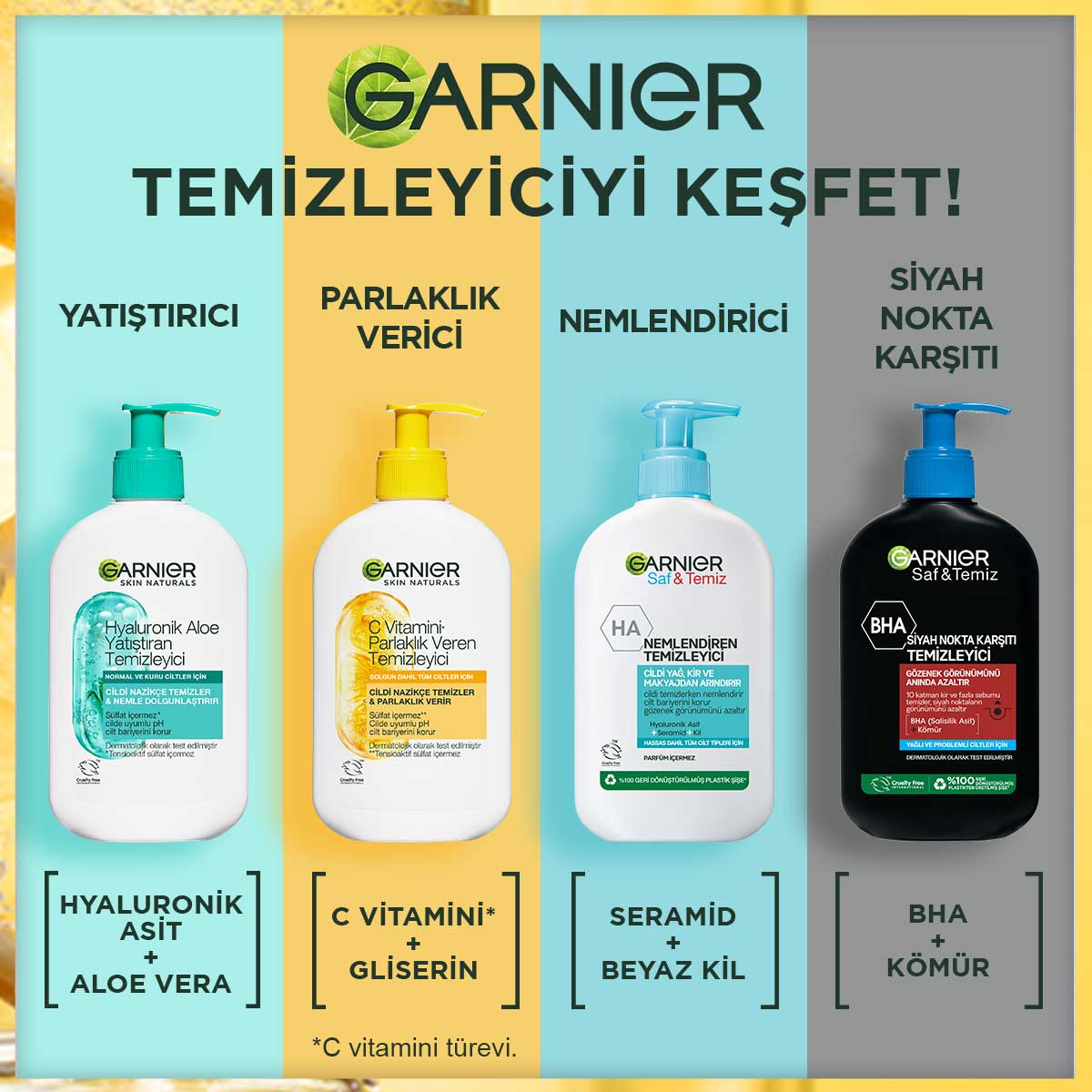 Garnier C Vitamini Parlaklık Veren Temizleyici 250 ml