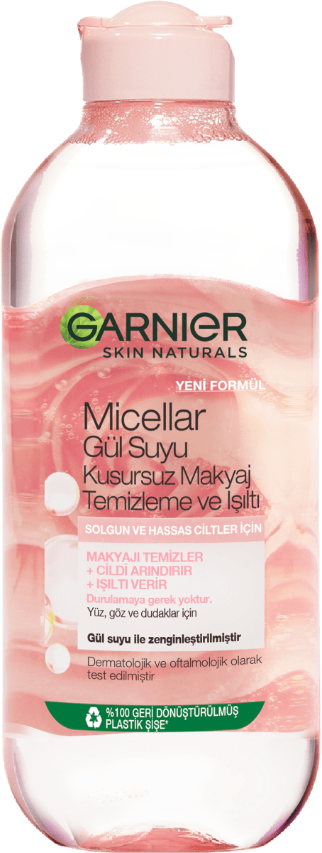 Garnier Micellar Gül Suyu Kusursuz Makyaj Temizleme & Işıltı 400ML