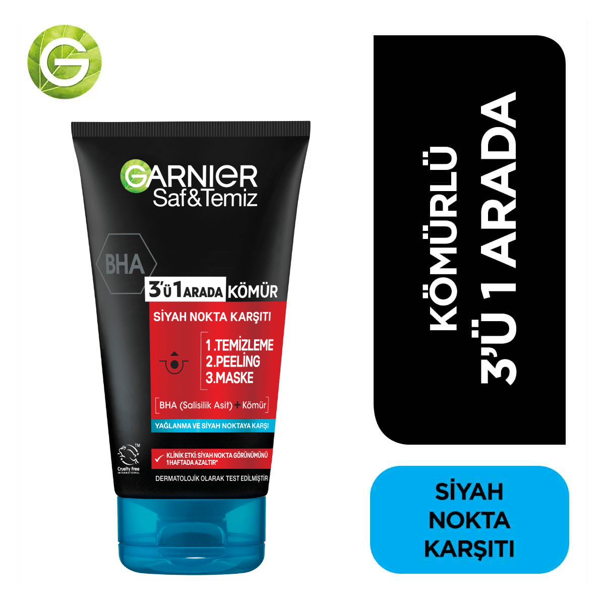 Garnier Saf & Temiz Siyah Nokta Karşıtı Kömürlü 3&
