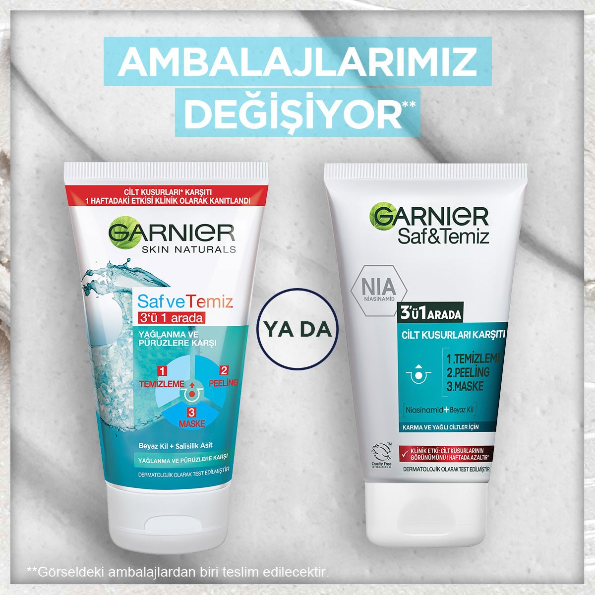 Garnier Saf & Temiz Yağlanma ve Pürüzlere Karşı 3&