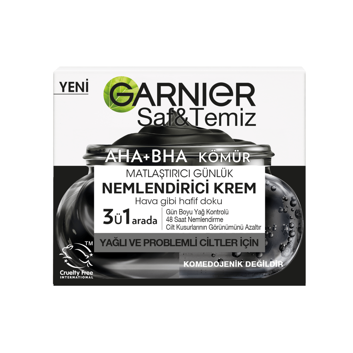Garnier Saf ve Temiz Kömür Matlaştırıcı Günlük Nemlendirici Krem 50 ml