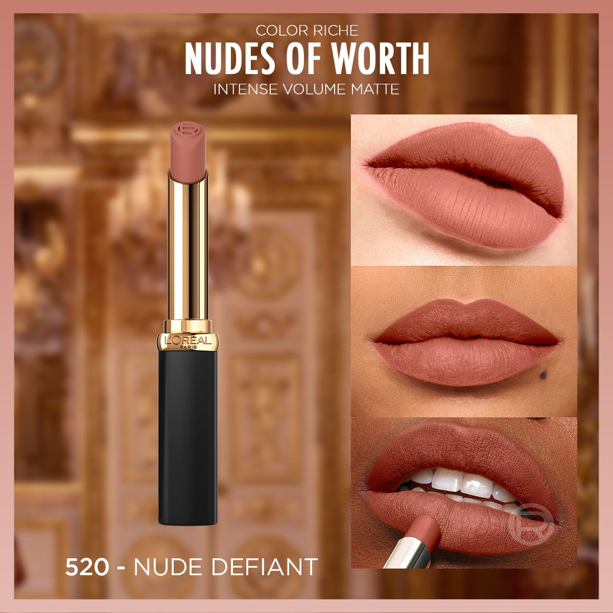 Loreal Paris Color Riche Intense Volume Matte Ruj - 520 Nude Defiant