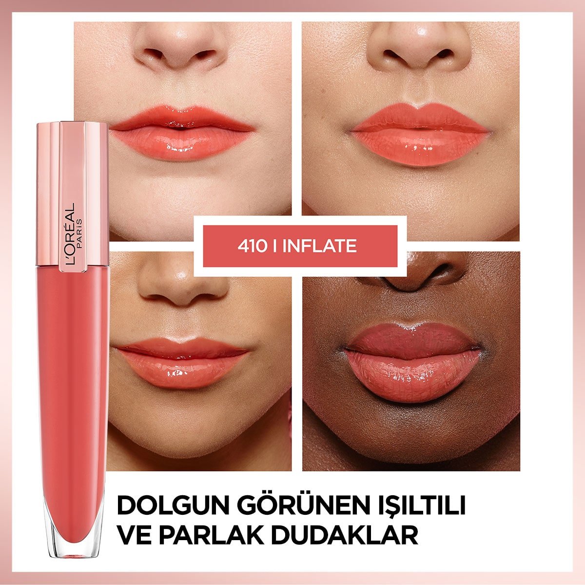 Loreal Paris Glow Paradise Balm in Gloss - Işıltı Veren Parlatıcı 410 I Inflate