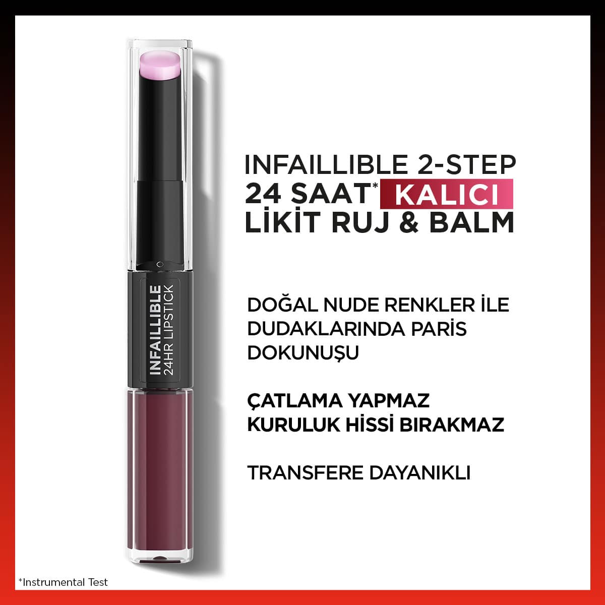Loreal Paris Infaillible 2-Step 24 Saat Kalıcı Likit Ruj & Balm - 215 Wine Oclock