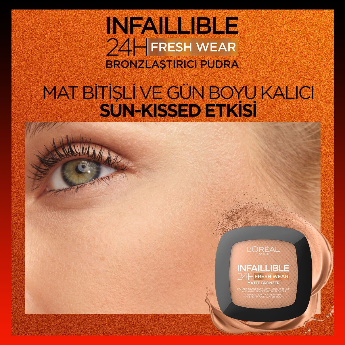 Loreal Paris Infaillible 24H Fresh Wear Bronzlaştırıcı Pudra - 300 Light Medium