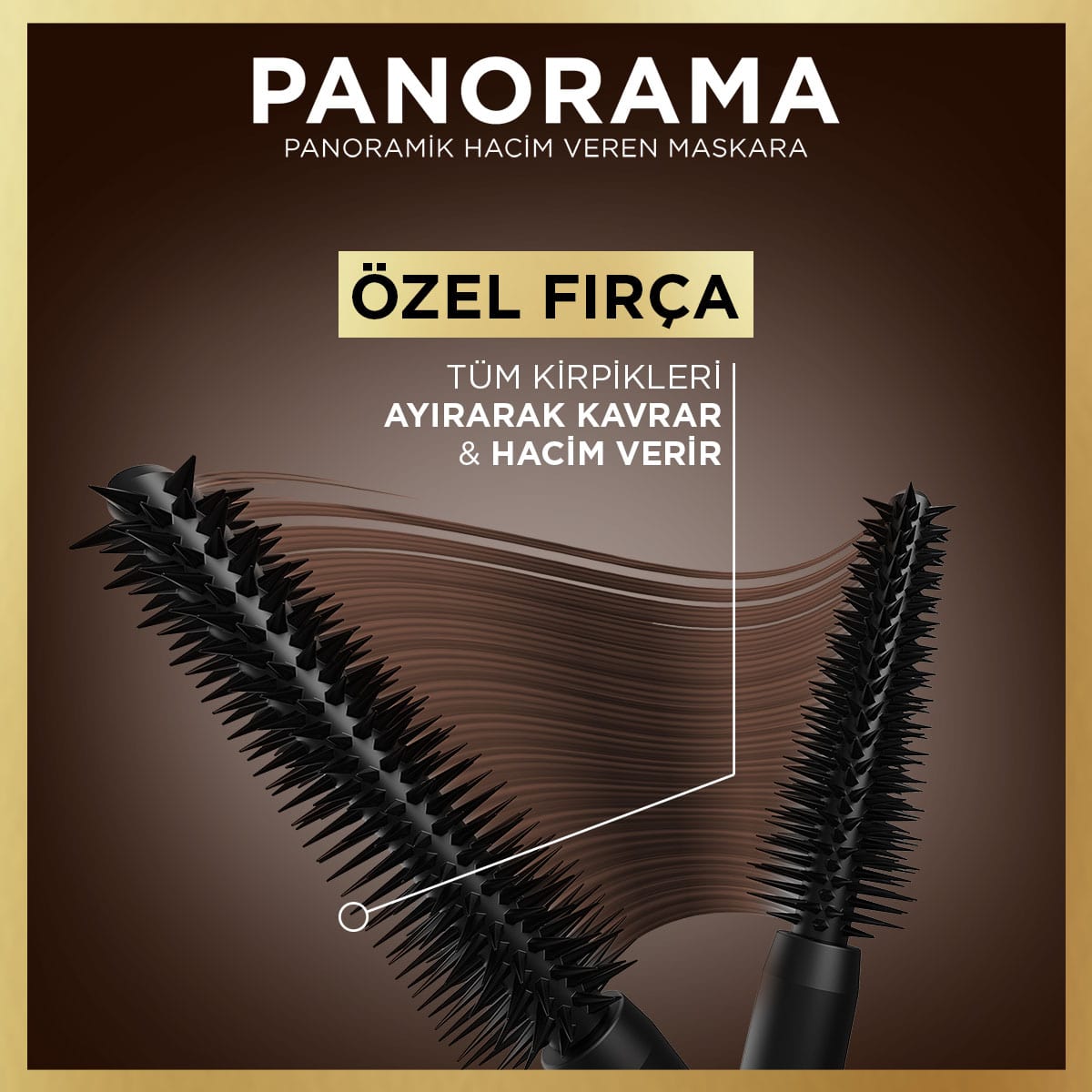 Loreal Paris Panorama Hacim Veren Maskara Koyu Kahverengi