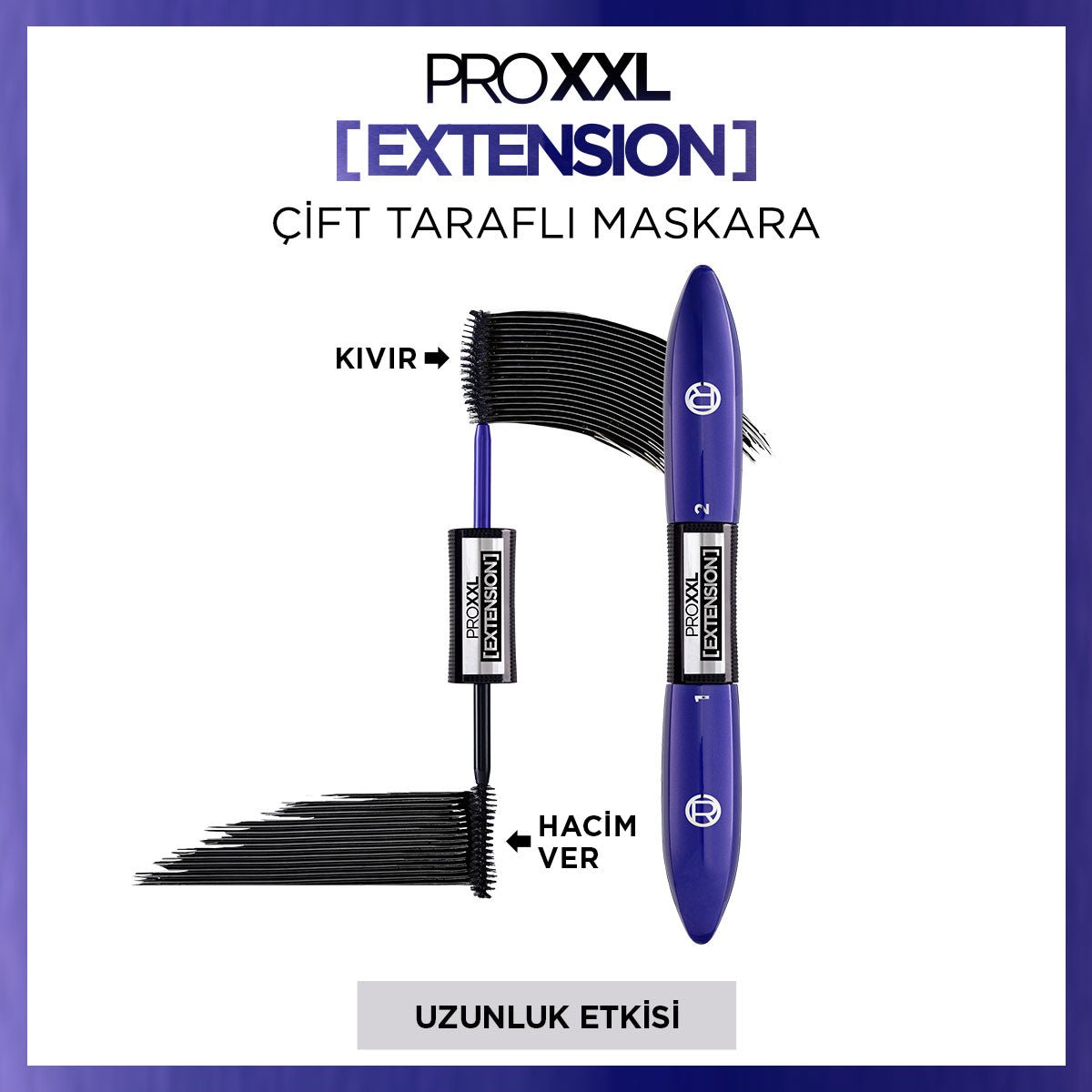 Loreal Paris Pro XXL Extension Çift Taraflı Maskara - Uzunluk Etkisi