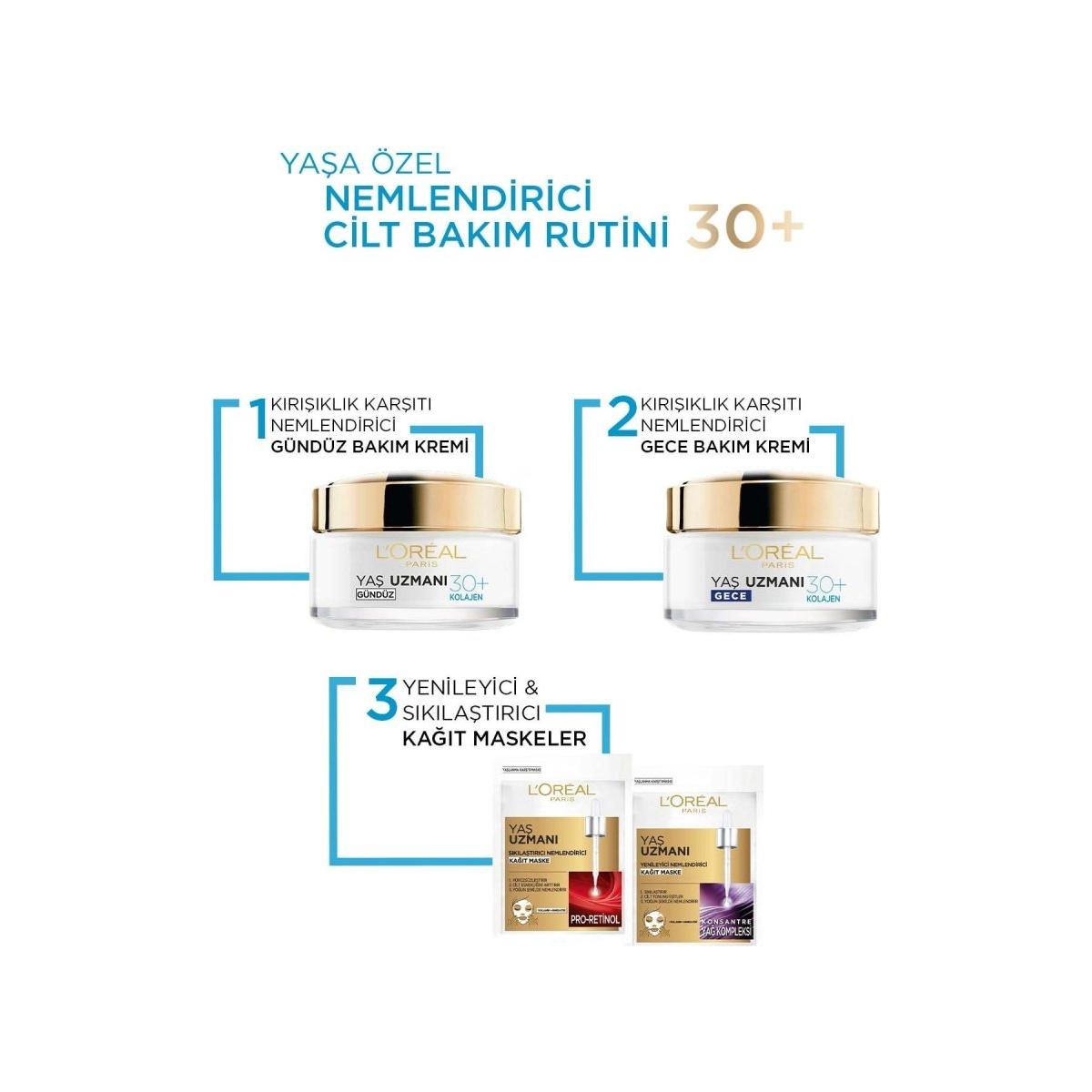 Loreal Paris Yaş Uzmanı 30+ Kırışıklık Karşıtı Nemlendirici Krem