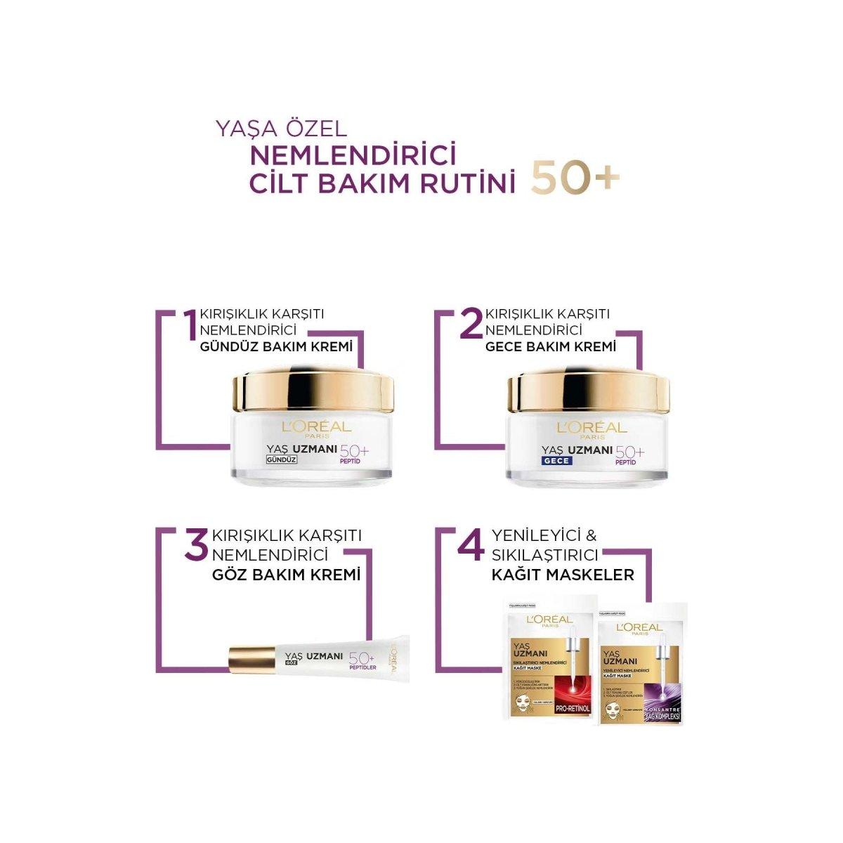 Loreal Paris Yaş Uzmanı 50+ Kırışıklık Karşıtı Yenileyici Krem 50 ml
