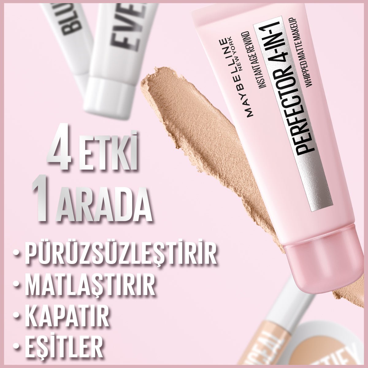 Maybelline Instant Perfector 4 ETKİ 1 ARADA Fondöten- Light (Orta Ton)