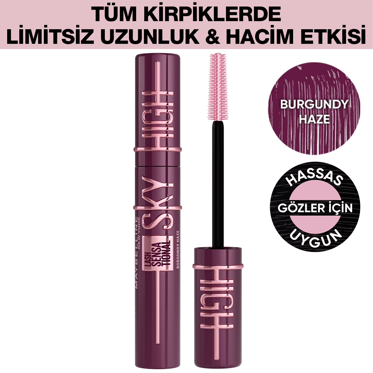 Maybelline New York Lash Sensational Sky High Burgundy Haze Maskara