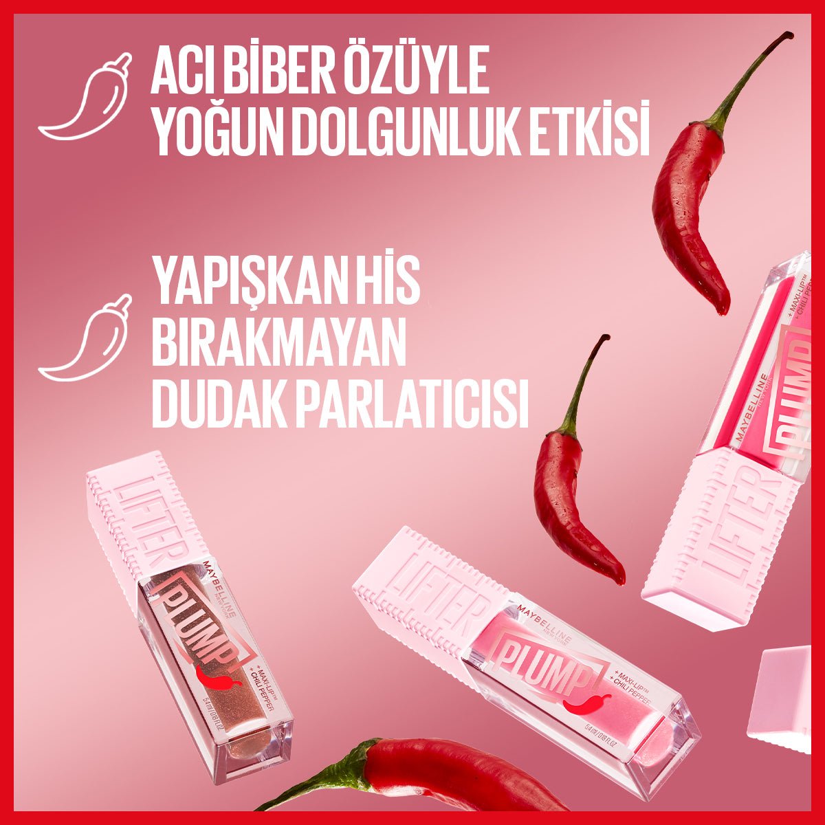 Maybelline New York Lifter Plump Dudak Parlatıcısı- 006 Hot Chili