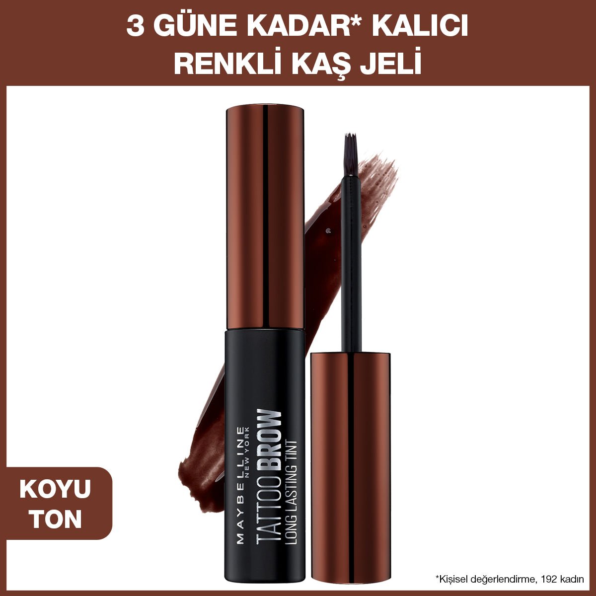 Maybelline New York Tattoo Brow Geçici Kaş Dövmesi - Koyu Ton