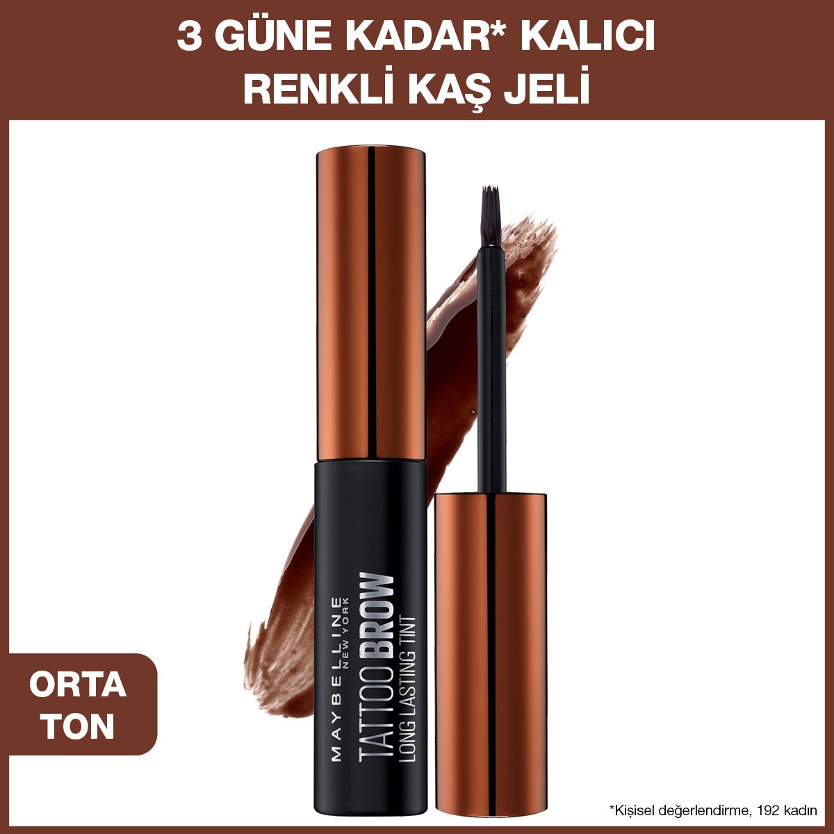 Maybelline New York Tattoo Brow Geçici Kaş Dövmesi - Orta Ton