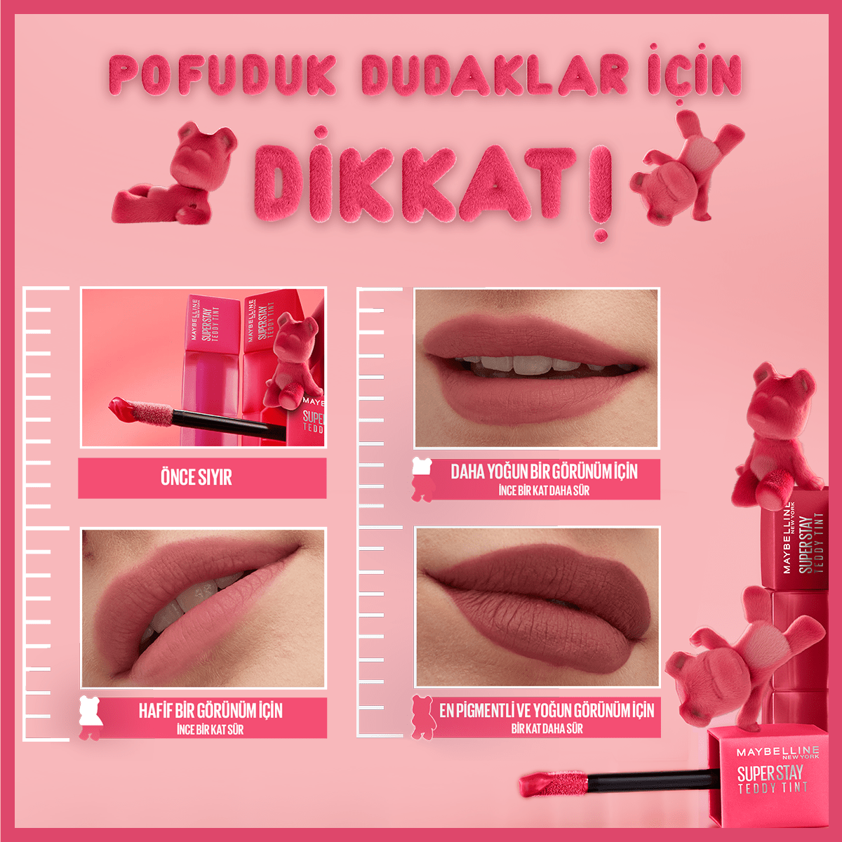 Maybelline Super Stay Teddy Tint Uzun Süre Kalıcı Likit Mat Tint 55 Knee High