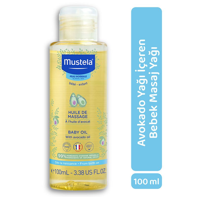 Mustela Avokado Yağı İçeren Bebek Bakım Masaj Yağı 100ml