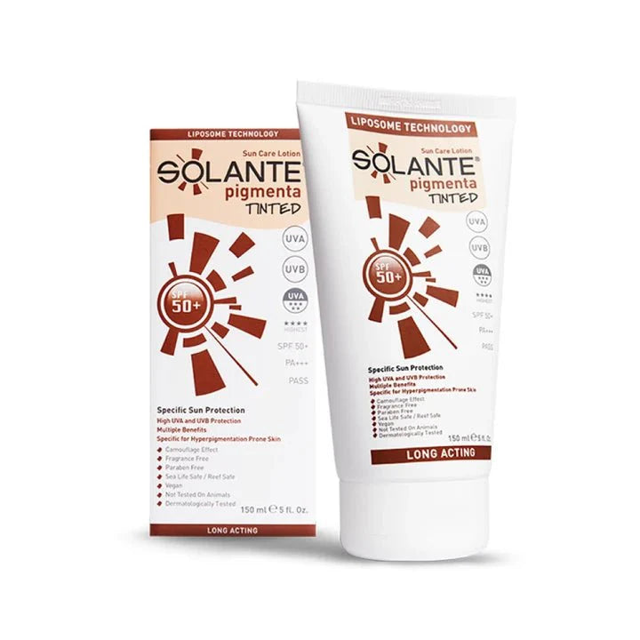Solante Pigmenta-Tinted SPF 50+ Güneş Koruyucu Losyon 150 ml - Renkli