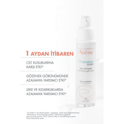 Avene Cleanance Women Gece Bakım Kremi 30 ml