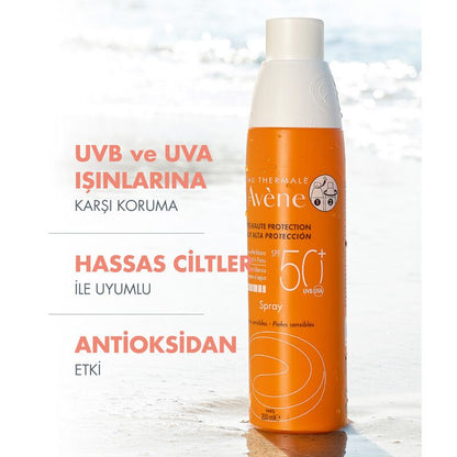 Avene Güneş Spreyi Spf50+ 200ml