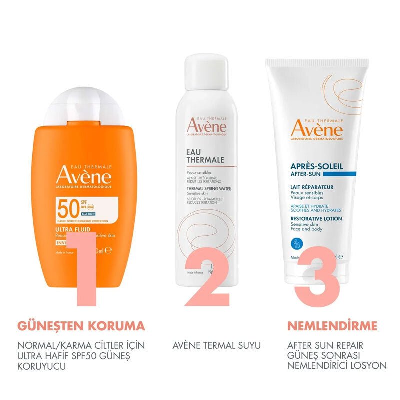 Avene Ultra Fluid Invisible SPF50 Normal ve Karma Ciltler İçin Güneş Kremi 50 ml