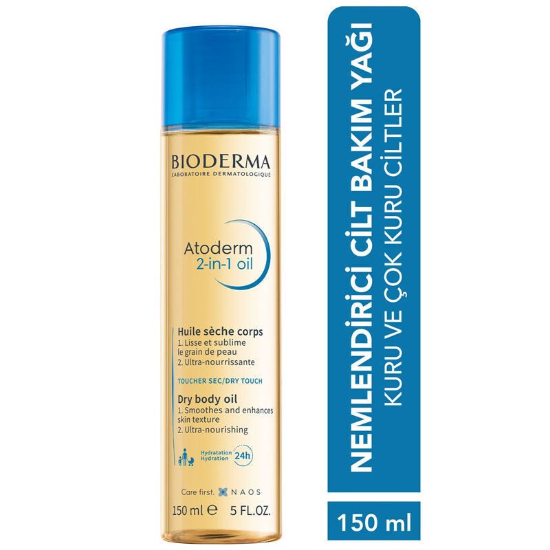 Bioderma Atoderm 2 in 1 Dry Oil Nemlendirici Vücut Bakım Yağı 150 ml