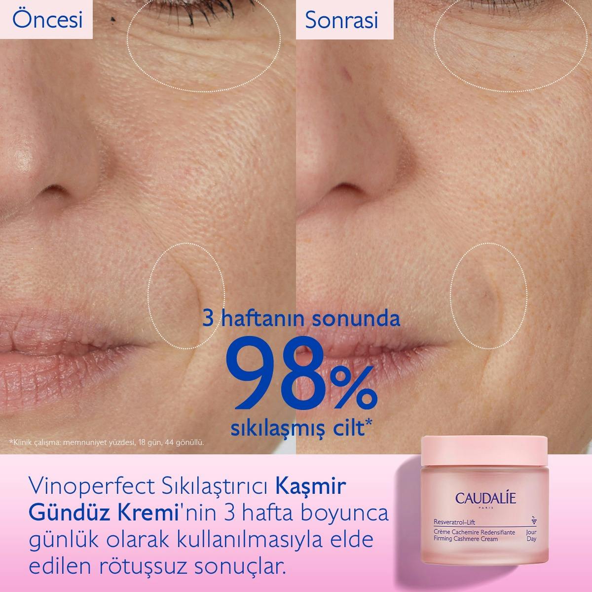 Caudalie Resveratrol Lift Sıkılaştırıcı Kaşmir Gündüz Bakım Kremi 50 ml