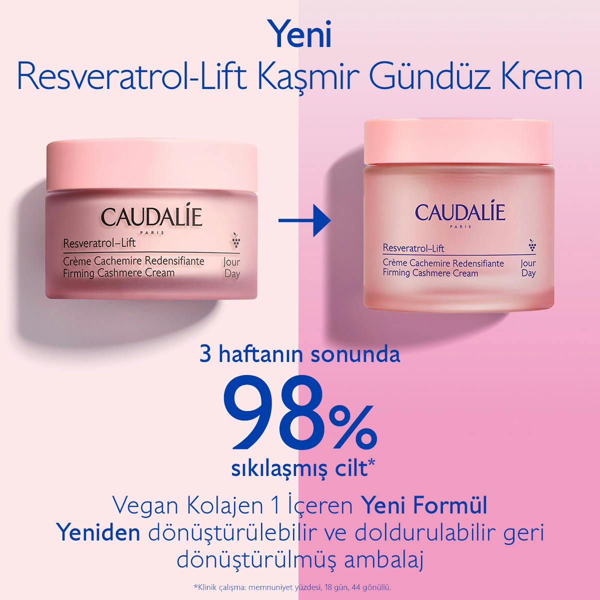 Caudalie Resveratrol Lift Sıkılaştırıcı Kaşmir Gündüz Bakım Kremi 50 ml - Refill