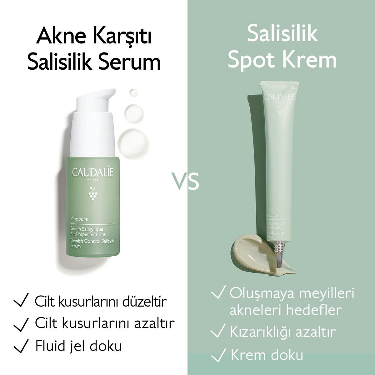Caudalie Vinopure Düzensiz Ciltler İçin Salisilik Krem 15 ml