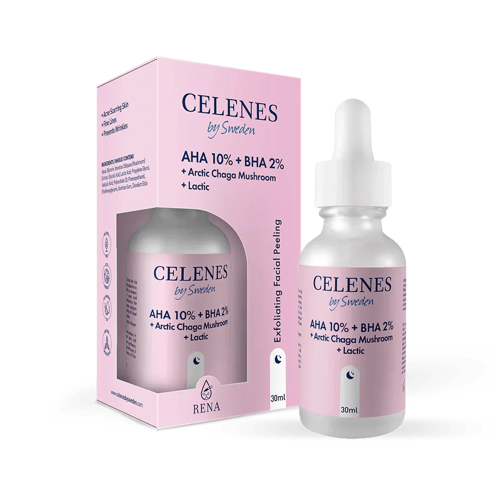Celenes AHA+BHA+Lactic+Chaga Mushroom Serum 30 ml