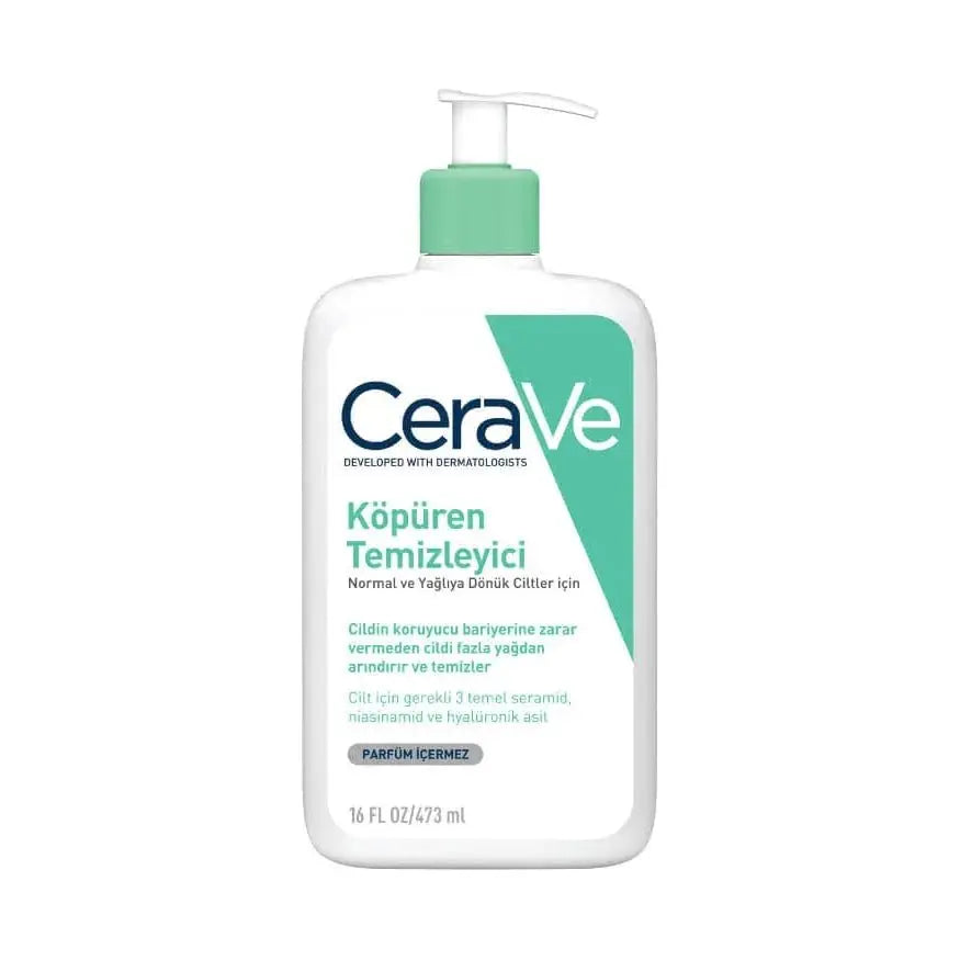CeraVe Normal Ve Yağlı Ciltler İçin Köpüren Temizleyici 473 ml