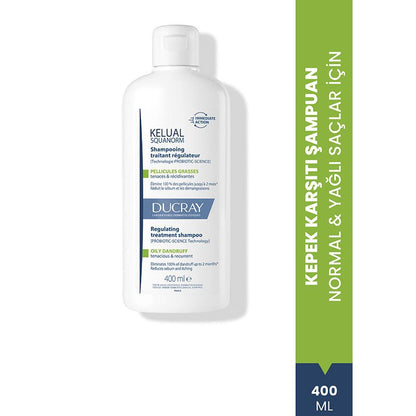 Ducray Kelual Squanorm Yağlı Saçlar için Kepek Şampuanı 400 ml