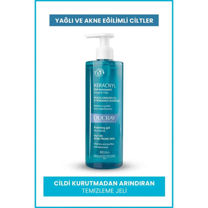 Ducray Keracnyl Akne Karşıtı Yüz Temizleme Jeli 400 ml