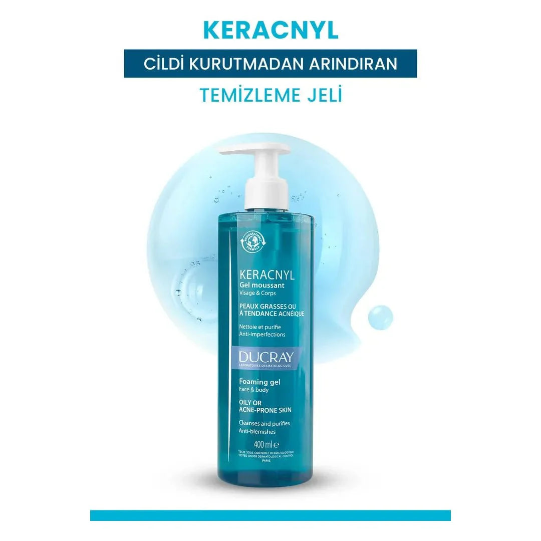 Ducray Keracnyl Akne Karşıtı Yüz Temizleme Jeli 400 ml