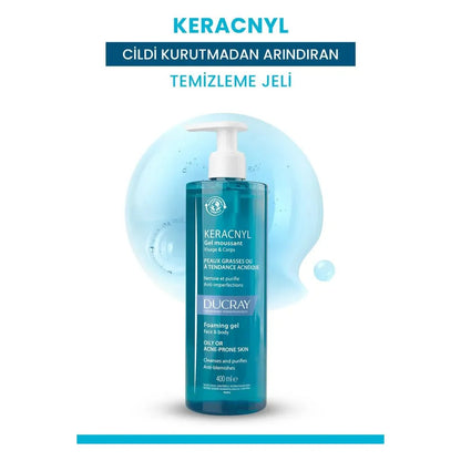 Ducray Keracnyl Akne Karşıtı Yüz Temizleme Jeli 400 ml