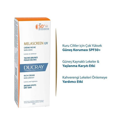 Ducray Melascreen Riche Leke Karşıtı Bakım Kremi SPF50+ 40 ml