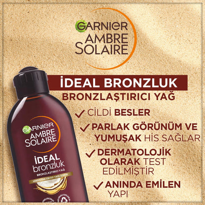 Garnier Ambre Solaire İdeal Bronzluk Bronzlaştırıcı Yağ 200ML