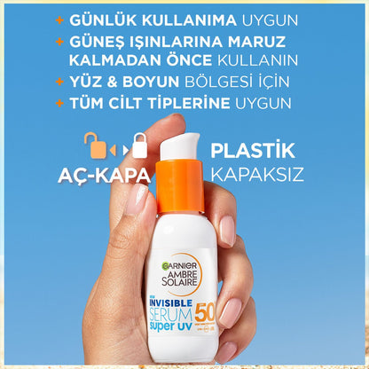 Garnier Ambre Solaire Invisible Serum Super UV Günlük Güneş Koruyucu Serum 30 ml