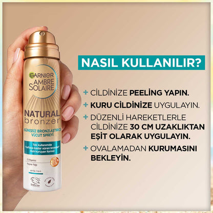 Garnier Ambre Solaire Natural Bronzer Güneşsiz Bronzlaştırıcı Sprey 150ml