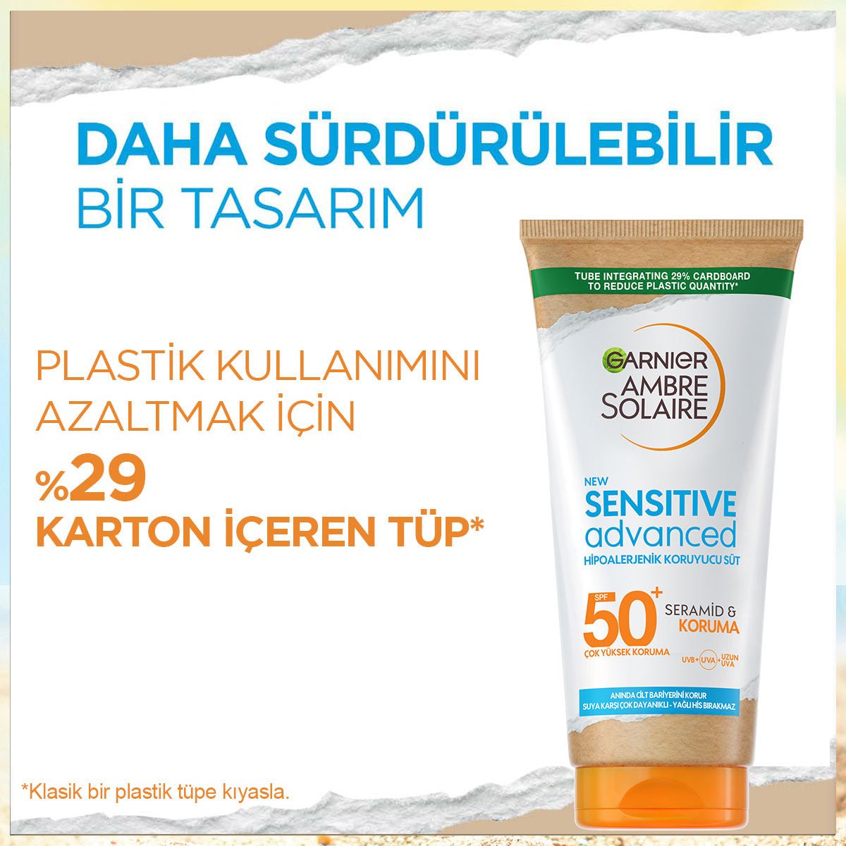 Garnier Ambre Solaire Sensitive Advanced Hipoalerjenik Güneş Koruyucu Süt SPF50+ 175 ml