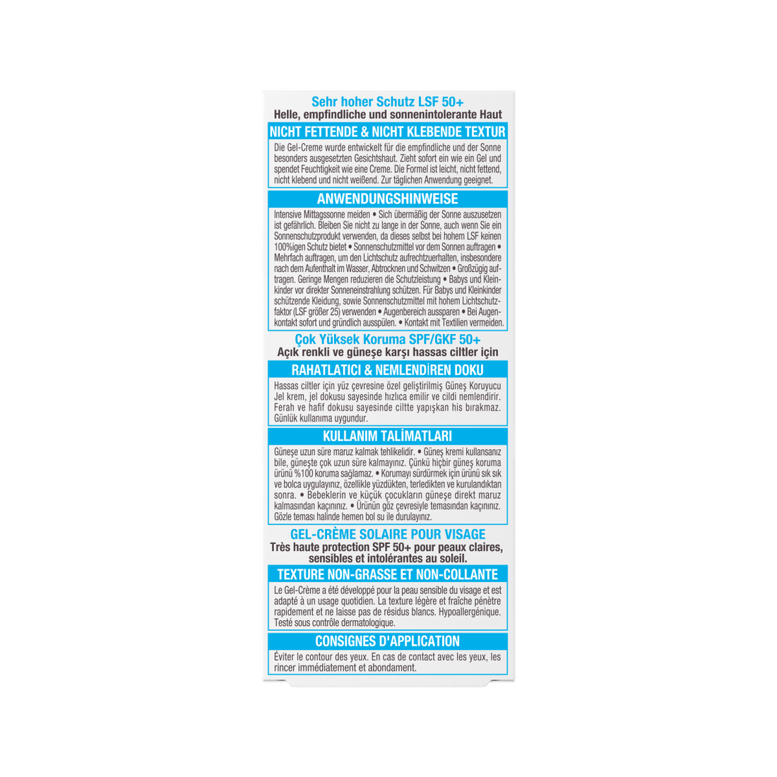 Garnier Ambre Solaire Sensitive Expert+ Güneşe Karşı Hassas Ciltler için SPF50+ Güneş Koruyucu Jel Krem 50ml