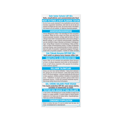 Garnier Ambre Solaire Sensitive Expert+ Güneşe Karşı Hassas Ciltler için SPF50+ Güneş Koruyucu Jel Krem 50ml