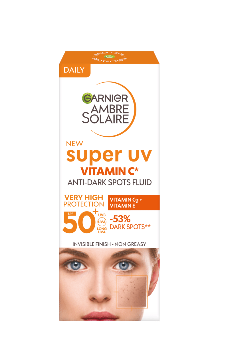 Garnier Ambre Solaire Super UV C Vitamini Koyu Leke Karşıtı Fluid Yüz Güneş Kremi SPF50+ 40ML